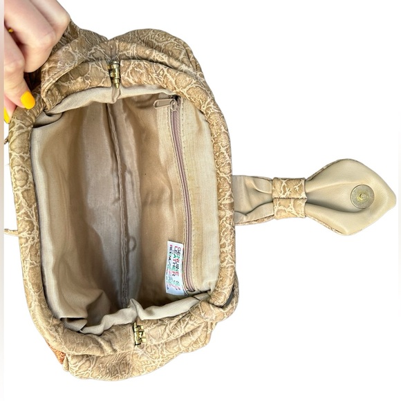 VTG 80s Genuine Leather by Reem brown tones crossbody bag - Picture 3 of 4